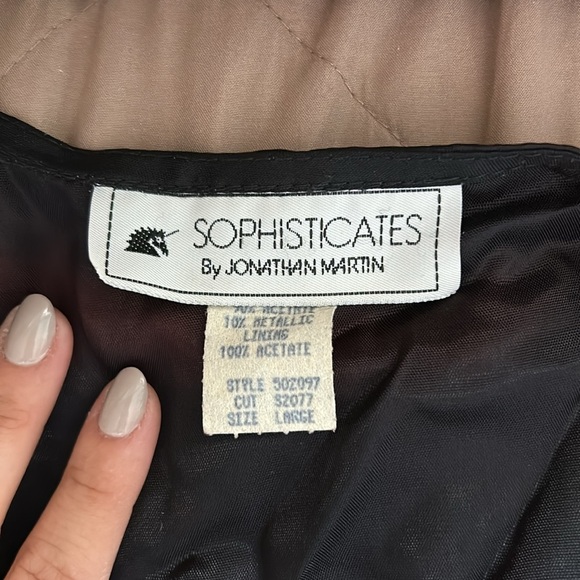 SOPHISTICATES By JONATHAN MARTIN Vest 80's Polka Dot Print Button Down Vest - Picture 3 of 3